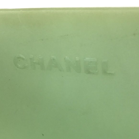 Chanel Bag Handbag Rubber Chanel Logo Clear Green Authentic - Picture 11 of 12